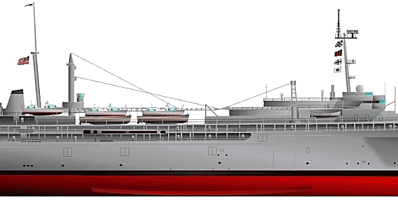 Корабль USS AS-39 Emory S. Land [Submarine Tender] - чертежи, габариты, рисунки